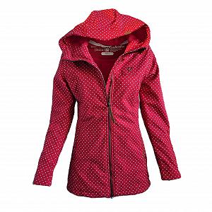 Куртка Парка alife & kickin LoreneAK Жіноча Softshell-куртка, в Цяточку, Червона з Капюшоном, на Блискавці - Фото 1