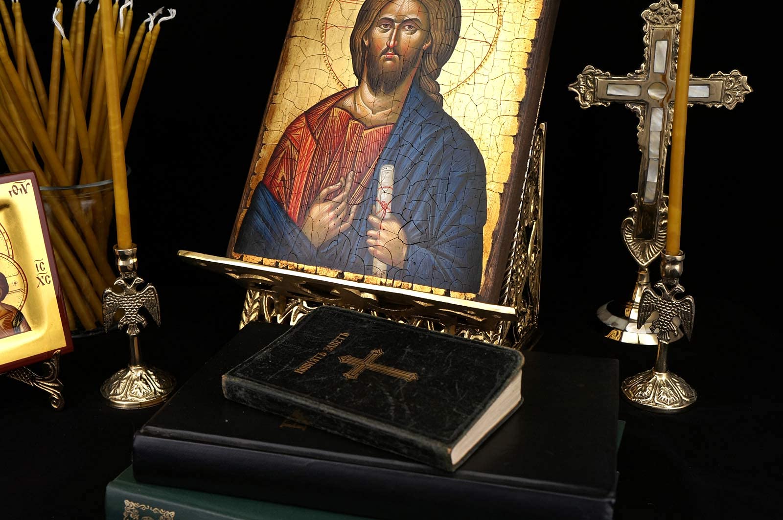 Набір Brass Byzantine Підсвічник для домашнього вівтаря, фото №4