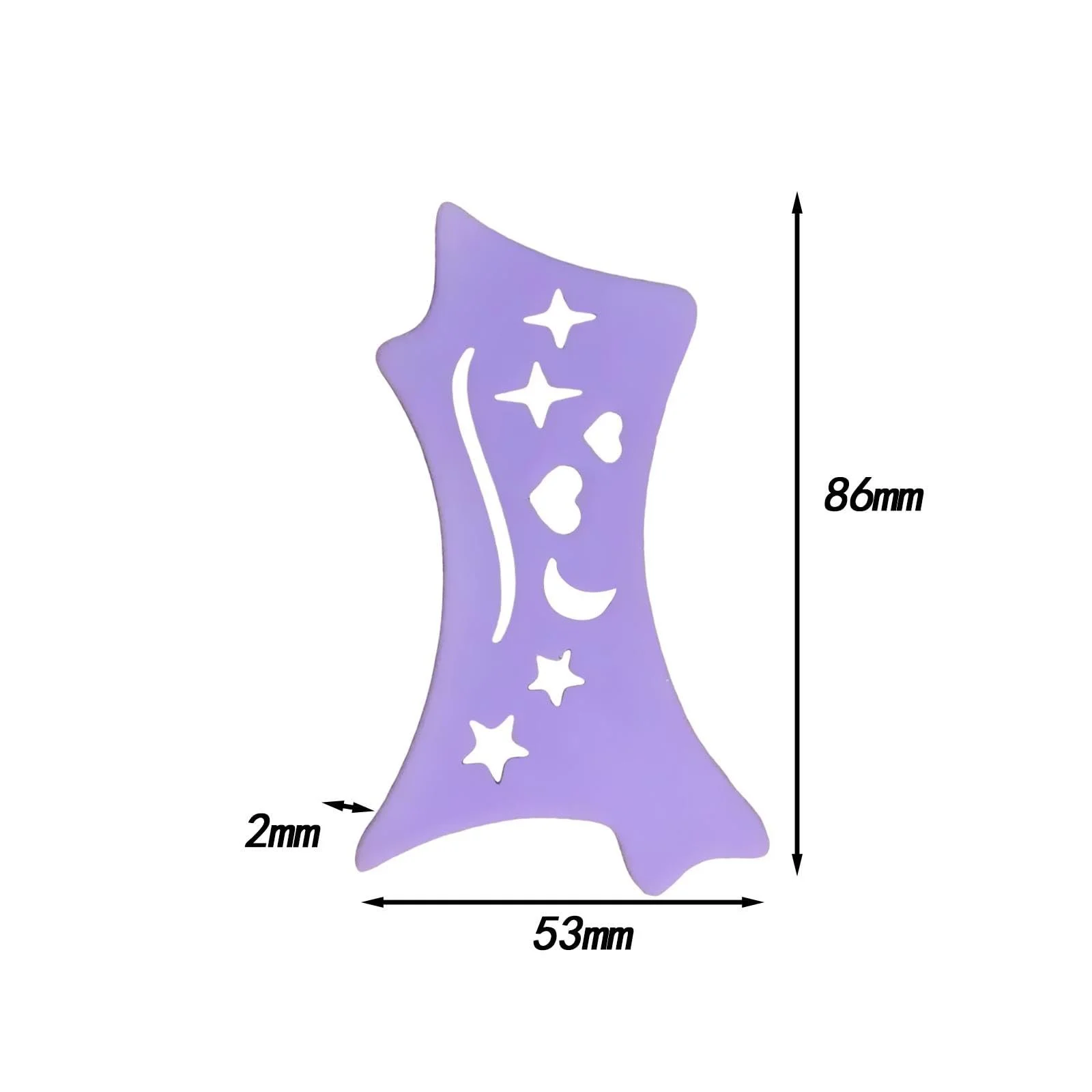 Трафарет для підводки MagiDeal Багатофункціональний Фіолетовий, фото №3