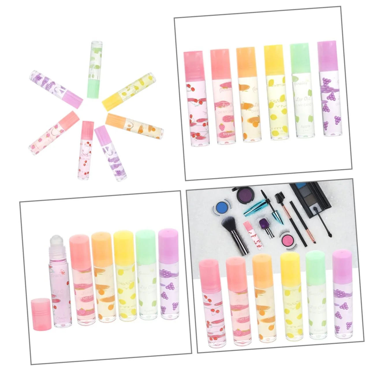 Набір з 7 фруктових бальзамів для губ, блисків для губ, фото №6