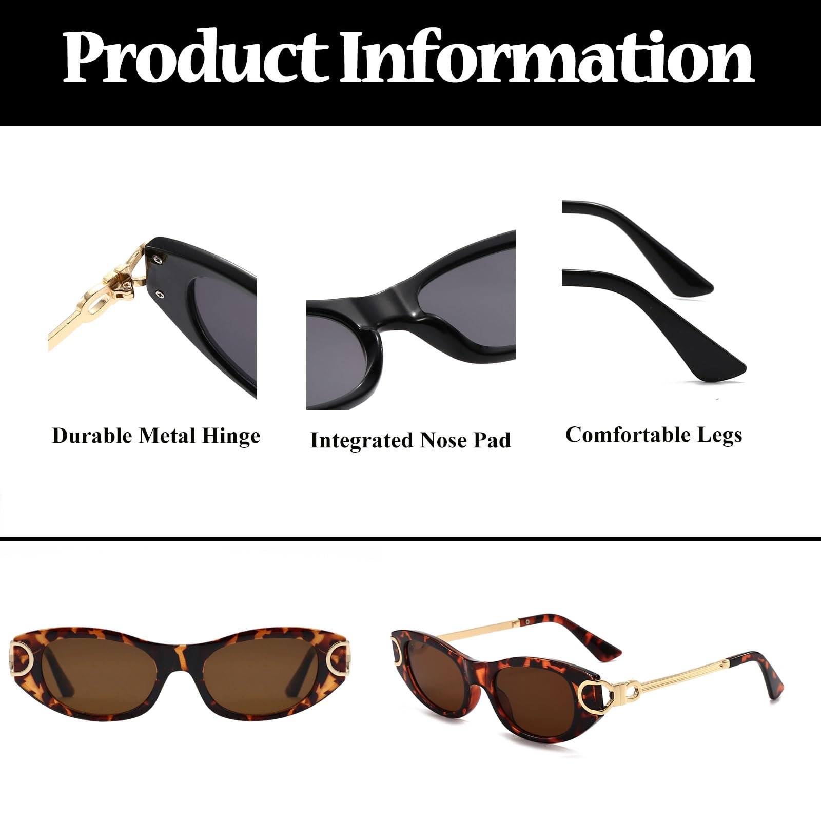 Сонцезахисні окуляри Овальні LJCZKA Ретро Жіночі Вінтажні 90-х, фото №5