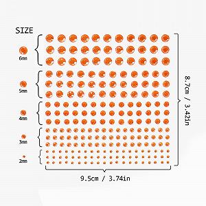 Самоклеящиеся блестящие камни AiQInu, 16 цветов, 3600 штук, разные размеры 2/3/4/5/6 мм, блестящие камни для DIY поделок, открыток, лица, украшения ногтей synthetic.ua - Фото 1