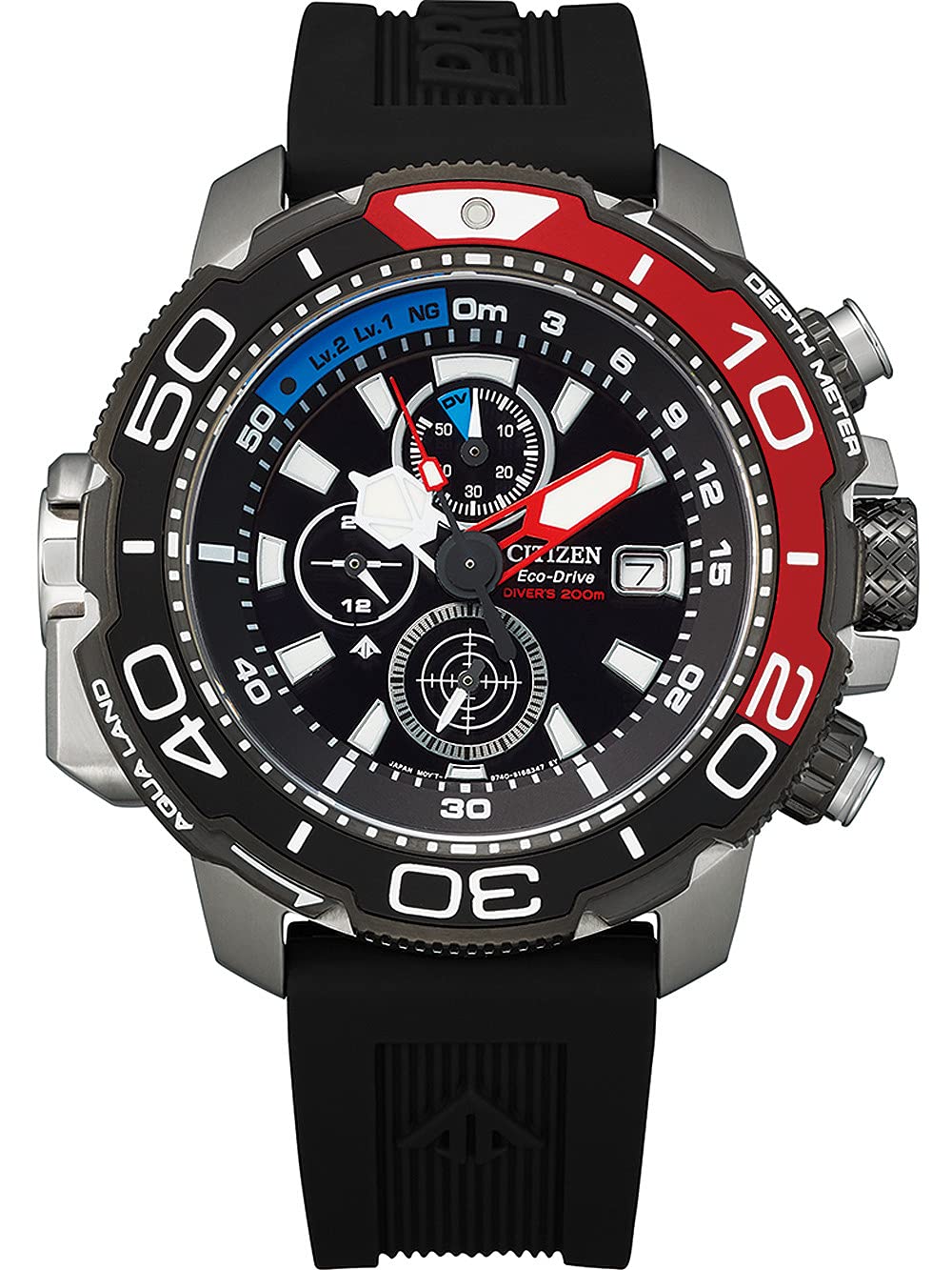 Годинник Citizen Promaster Marine Хронограф Eco-Drive для чоловіків з еластичним ремінцем, фото №1