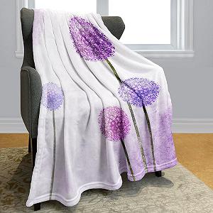Покривало YISUMEI М'яка фланелева Покривало з м'якого флісу 150 x 200 см Кульбаба Фіолетова synthetic.ua - Фото 1