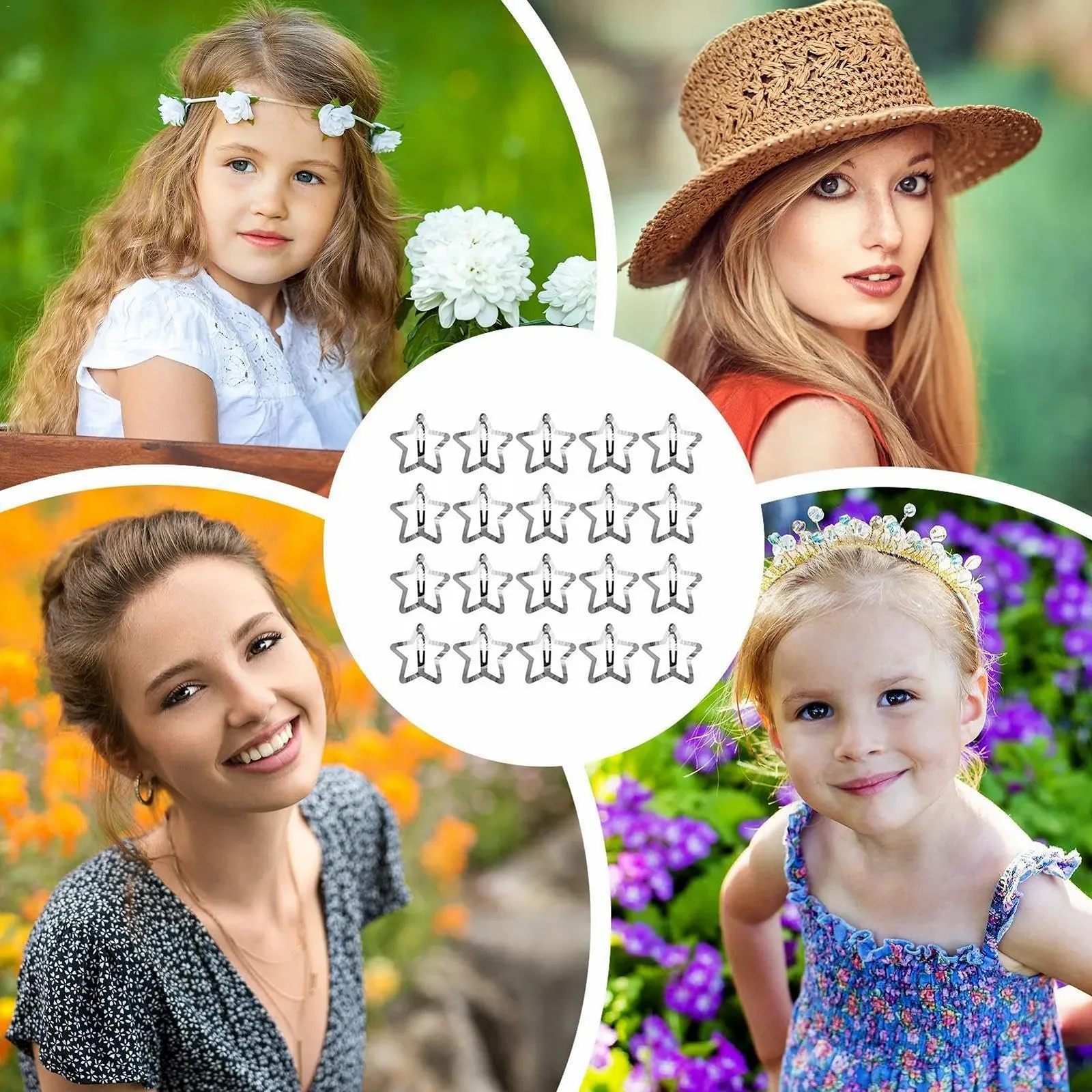 Заколки для волос Звезды Разноцветный, фото №4 Заколки для волос Звезды Разноцветный, фото №4