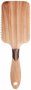 Щетка для волос LaModa Bare Essentials из натурального дерева, большая лопаточная щетка с деталями из розового золота для влажных или сухих волос synthetic.ua - Фото 1