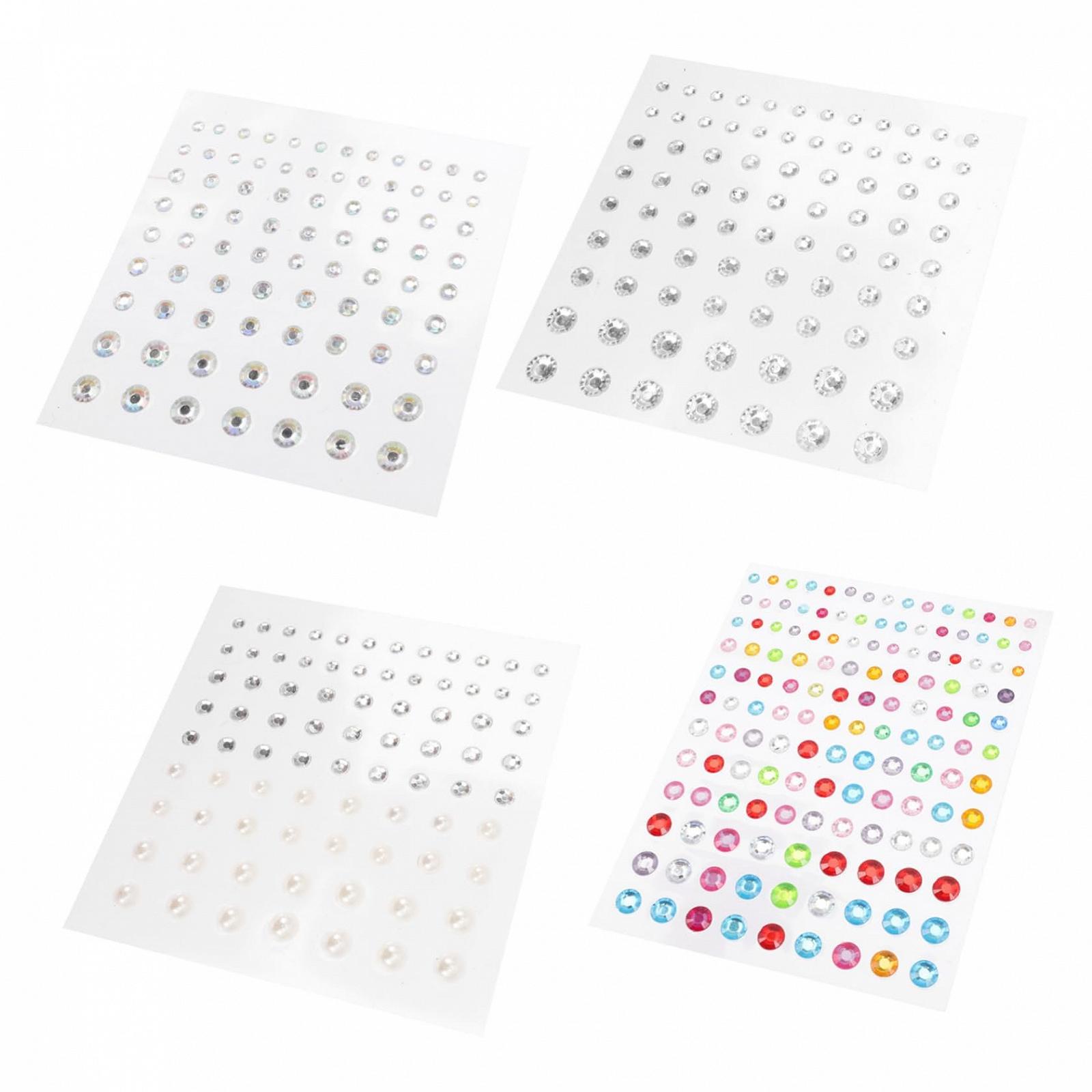 Наклейки со стразами Beavorty 4 набора, смола, драгоценные камни для лица, наклейки для рукоделия, украшения для глаз, наклейки с драгоценными камнями, липкие стразы для лица, смоляные украшения, лента для детского лица, фото №1