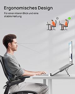 Подставка для ноутбука SODI, складная алюминиевая подставка, регулируемая по высоте, вентилируемая охлаждающая подставка для MacBook Pro/Air, HP, Sony, Dell, для всех ноутбуков 10-16 дюймов synthetic.ua - Фото 1