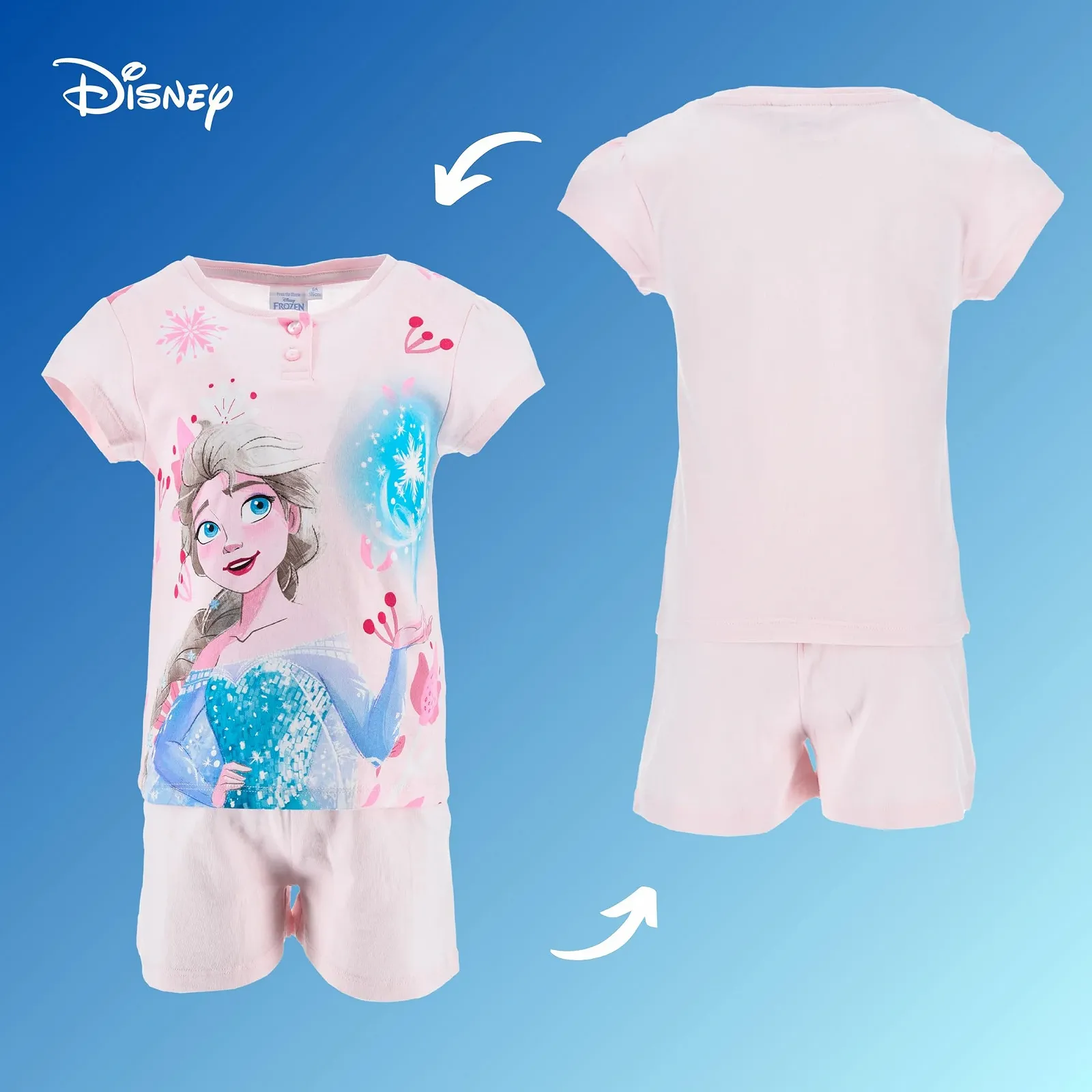 Піжама Disney Frozen для дівчат, футболка та шорти, фото №7 Піжама Disney Frozen для дівчат, футболка та шорти, фото №7