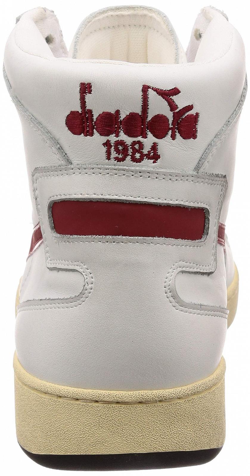 Кроссовки Diadora Heritage MI Basket Used из натуральной кожи мужские высокие Бело-серый, фото №3