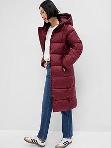 Пальто GAP MAXI LOGO PUFFER SHINE COAT XS Бордовый - Фото 1