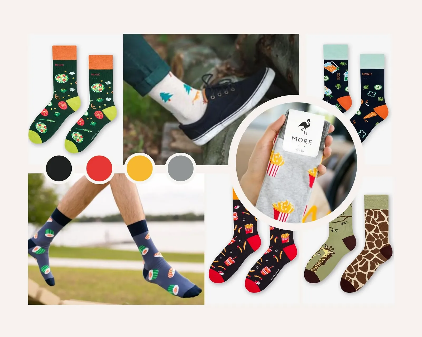 Шкарпетки з малюнком More Colourful Funny Unisex, фото №5