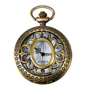 Карманные часы JewelryWe с компасом, кварцевые, аналоговые, с цепочкой - Фото 1