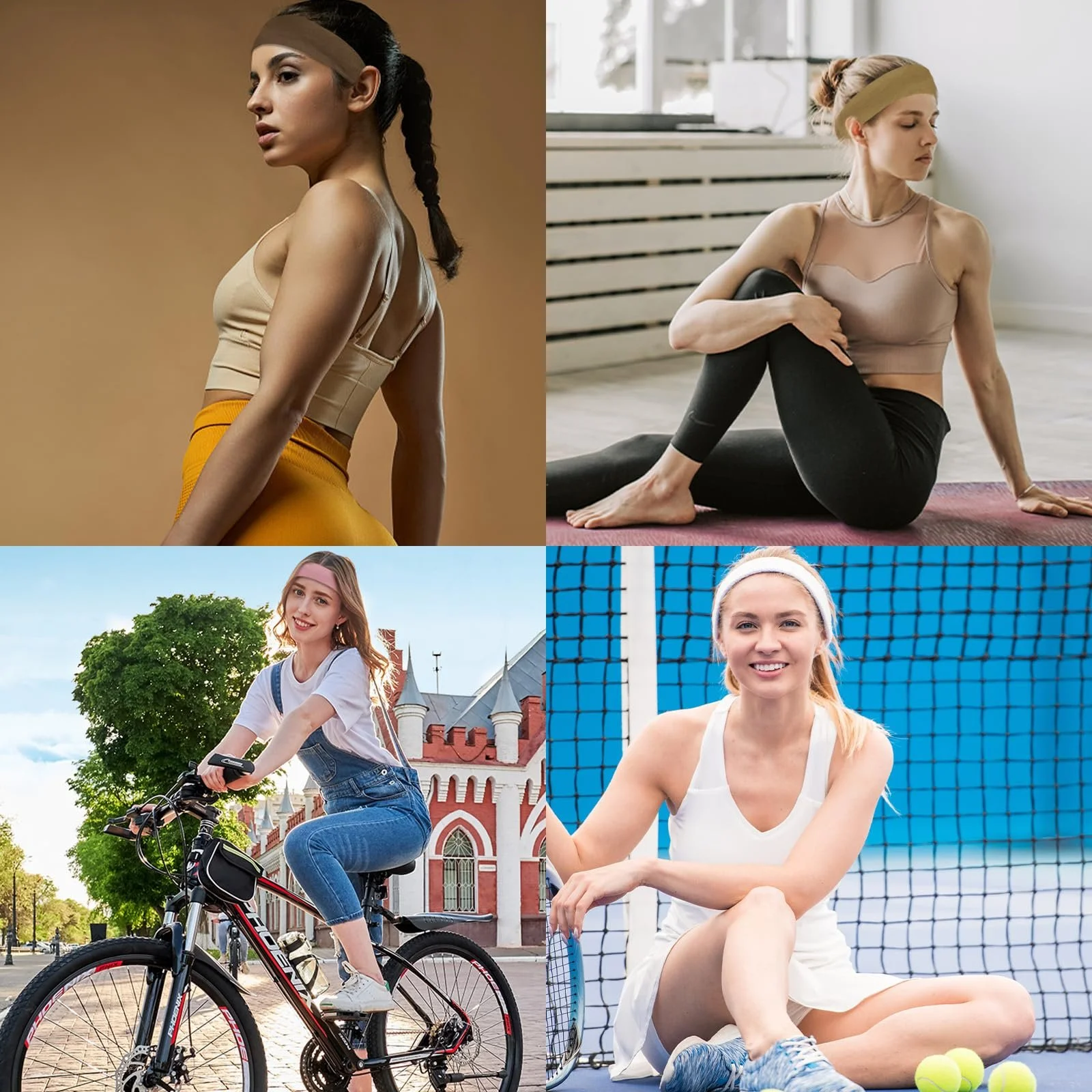 Набір з 10 спортивних пов'язок для волосся Еластична, фото №7 Набір з 10 спортивних пов'язок для волосся Еластична, фото №7