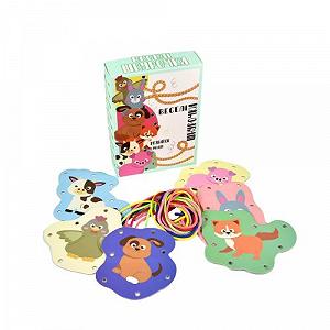 Настольная игра Веселые шнурочки животные рус [tsi239727-TSI] - Фото 1