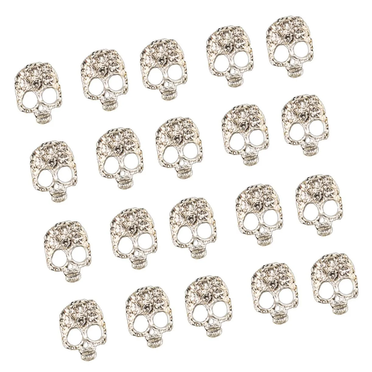 Подвески для ногтей Череп FRCOLOR 60 шт. Хэллоуин 3D из сплава, фото №8