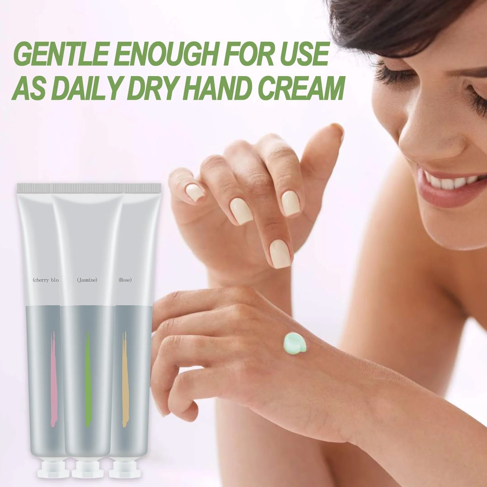 Крем для рук Увлажняющий, набор 3 шт, Аромат розы и жасмина, Миниатюрный размер, фото №5