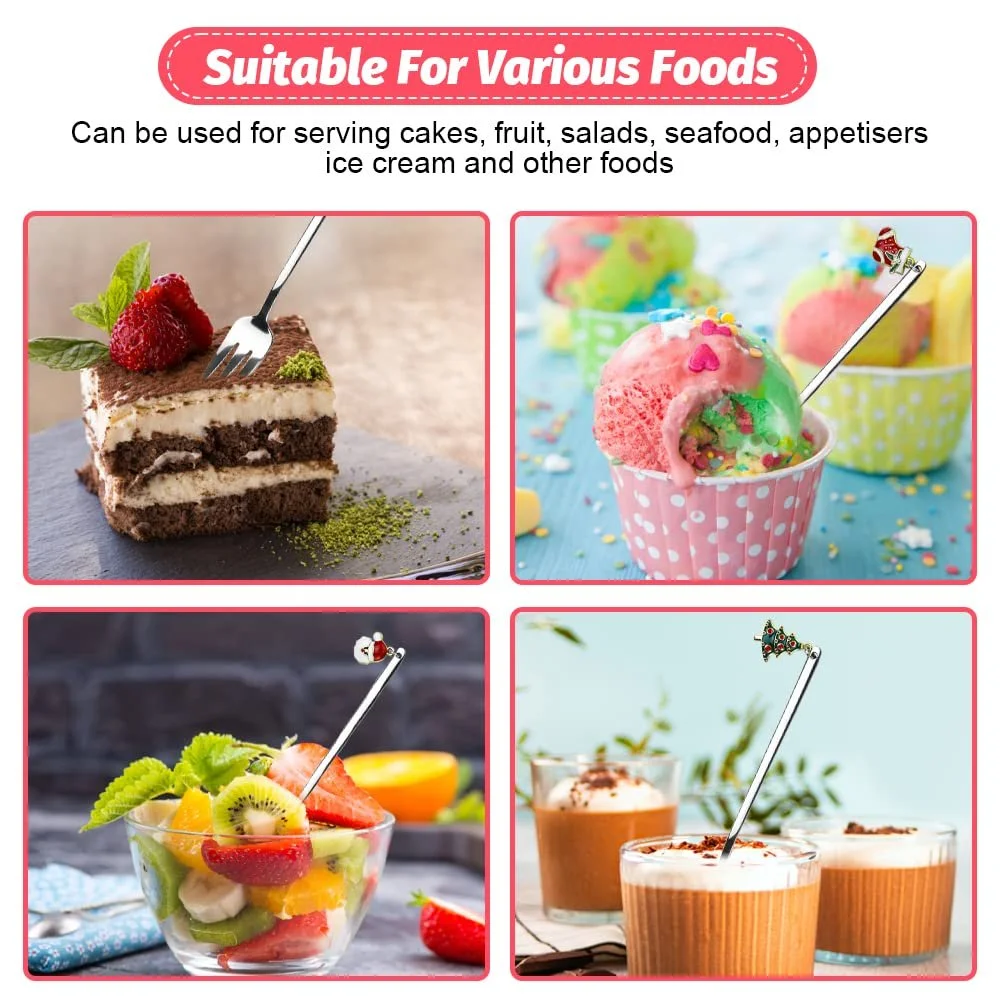 Набір з 6 десертних виделок з нержавіючої сталі, фото №5