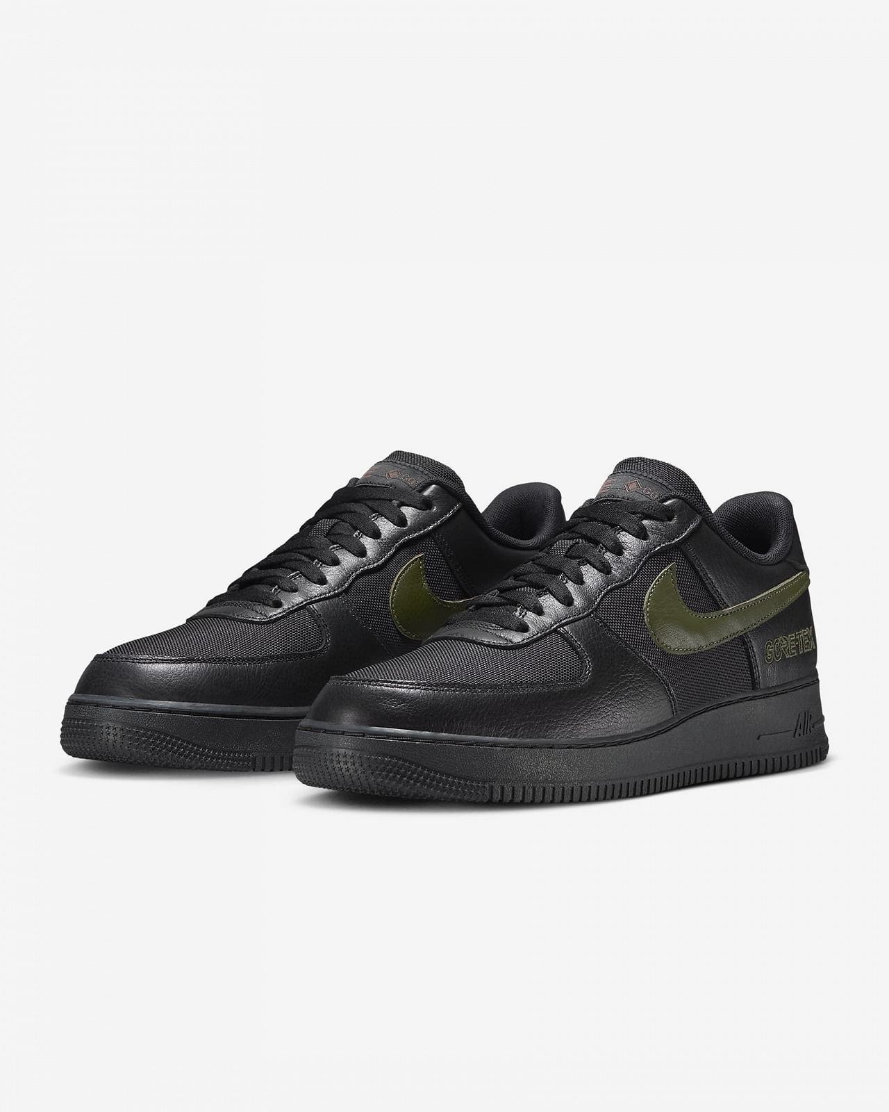 Кросівки Nike Air Force 1 Low GORE-TEX "Black/Cargo Khaki" 42.5, фото №2