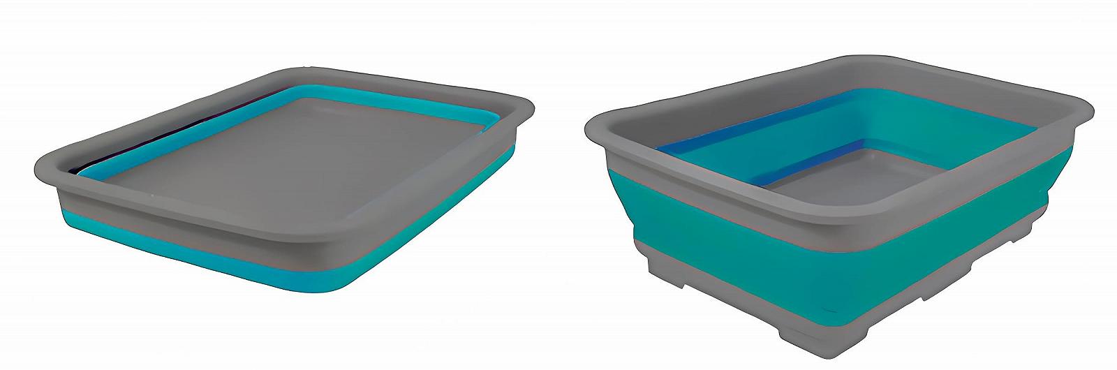 Миска для мытья складная ECO 37 x 28 см, для кемпинга, 2 варианта 88 (зеленый), фото №3