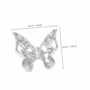 Бантик-метелик Healeved, 3D, сріблясті synthetic.ua - Фото 1