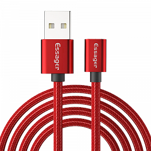 Магнитный кабель красный ESSAGER без коннектора 1метр synthetic.ua - Фото 1