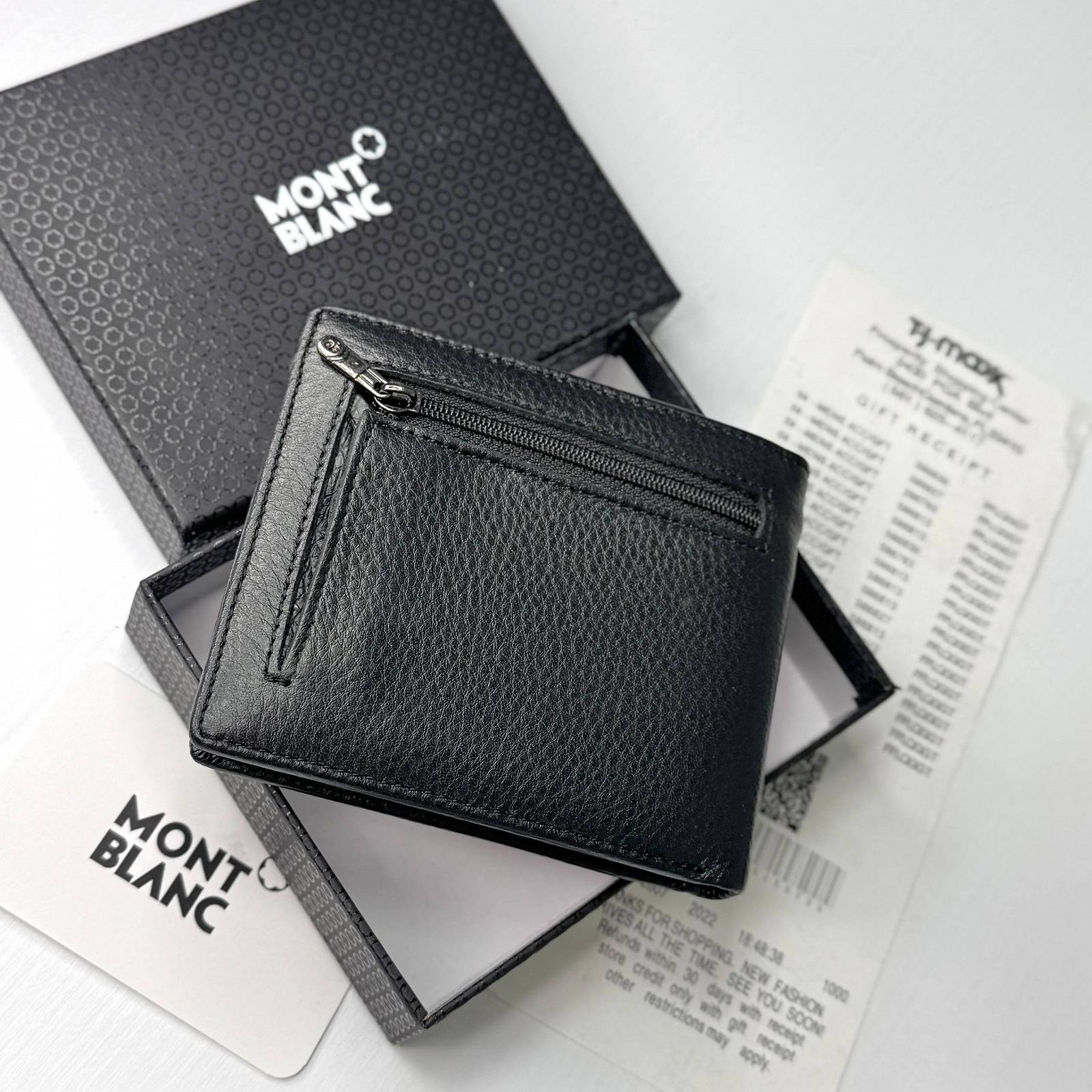 Чоловічий гаманець на магніті шкіряний брендовий Mont Blanc у подарунковій упаковці, фото №8