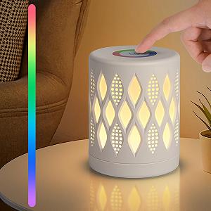 Настільна лампа Aigostar LED сенсорна 256 RGB кольорів Warm White бездротова USB акумуляторна - Фото 1