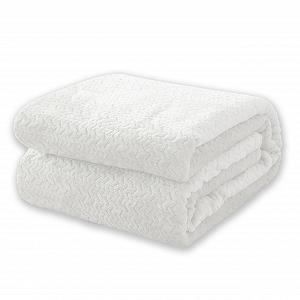 Одеяло Cuddly 160 x 200 см Cloud White Пушистое флисовое фланелевое одеяло для дивана, двустороннее одеяло как накидка на диван или одеяло для гостиной - Фото 1