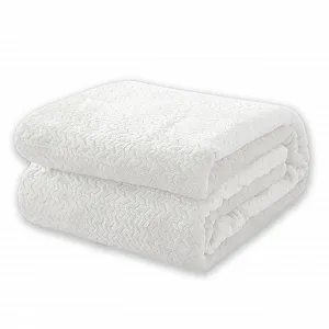 Покривало Cuddly 160 x 200 см Cloud White Пухнасте флісове фланелеве - Фото 1