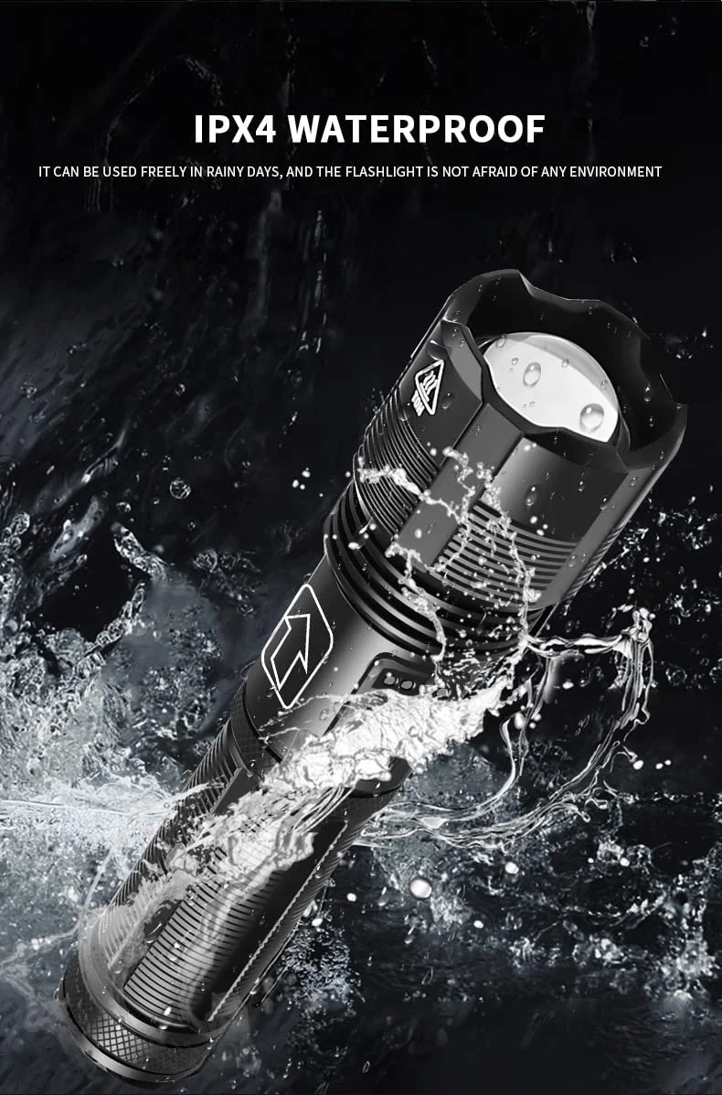 Светодиодный фонарик 2000 Super Bright, COB парковочный свет, водонепроницаемый, 6 режимов, масштабируемый, маленький ручной фонарик для кемпинга, прогулок с собакой, бега, чрезвычайных ситуаций, фото №2