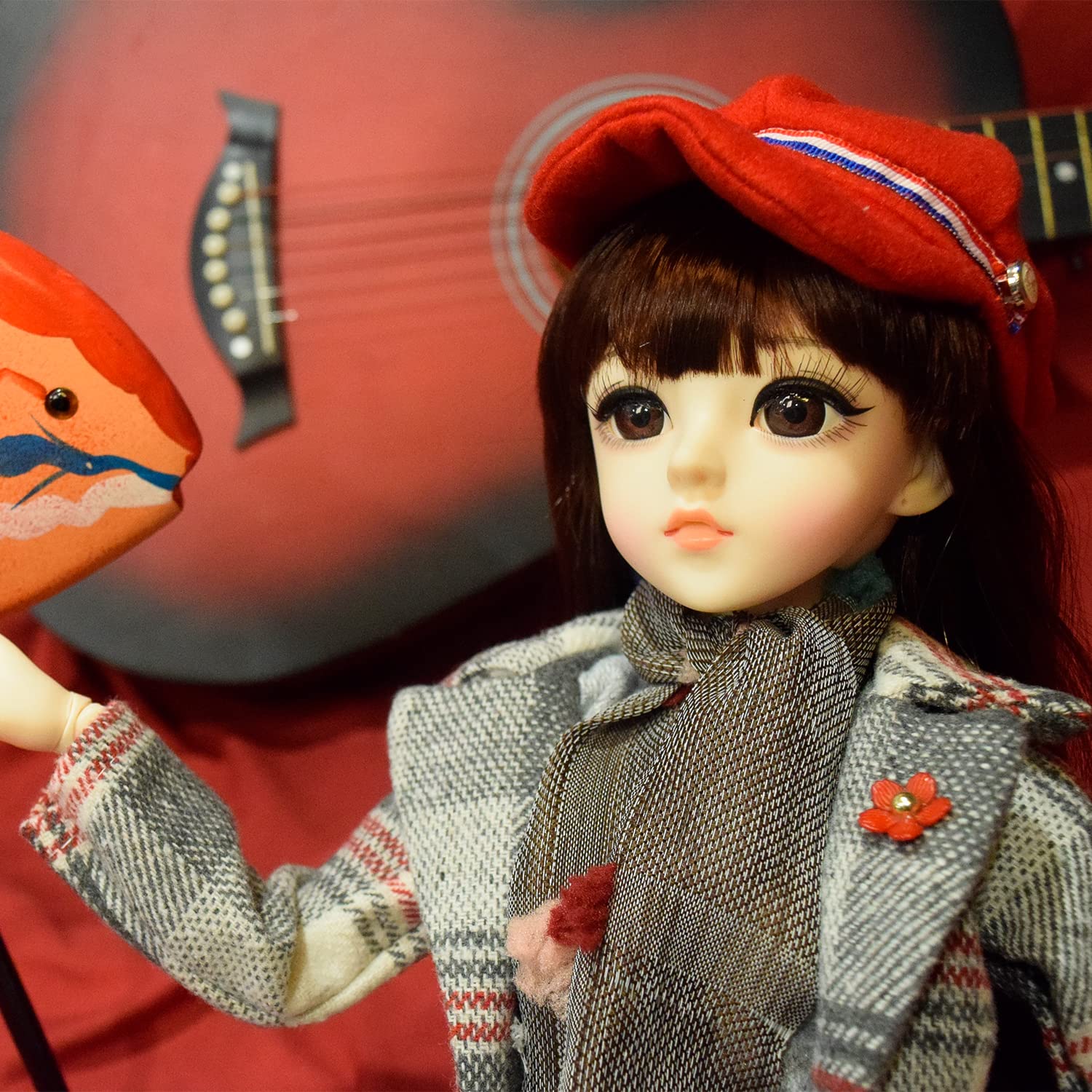 Кукла EVA BJD 1/3 Ball Mechanical Jointed Doll с Полным Набором Одежда Обувь Волосы Носки Брюки Аксессуары Высота 24 Дюйма (Phyllis), фото №7
