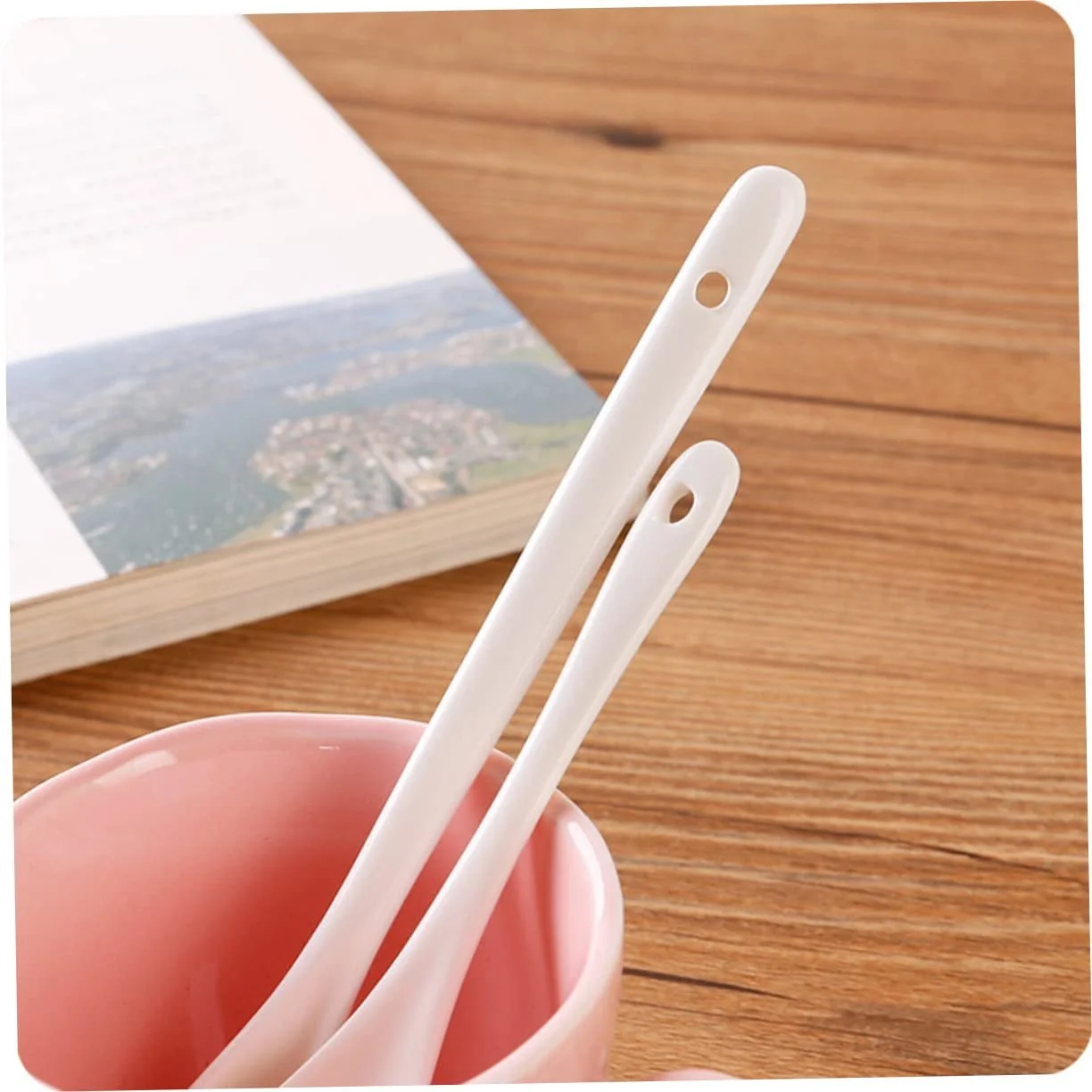 Ложки для супу LIFKOME, керамічні столові, фото №4