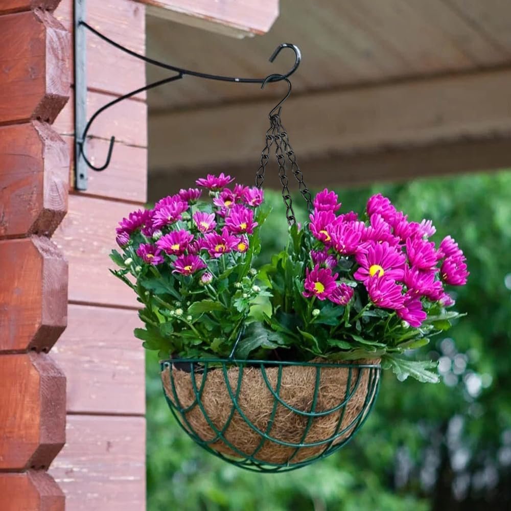 Ланцюги для підвісних кошиків 4 шт. Металеві 50 см з гачками та карабінами Чорні, фото №3 Ланцюги для підвісних кошиків 4 шт. Металеві 50 см з гачками та карабінами Чорні, фото №3