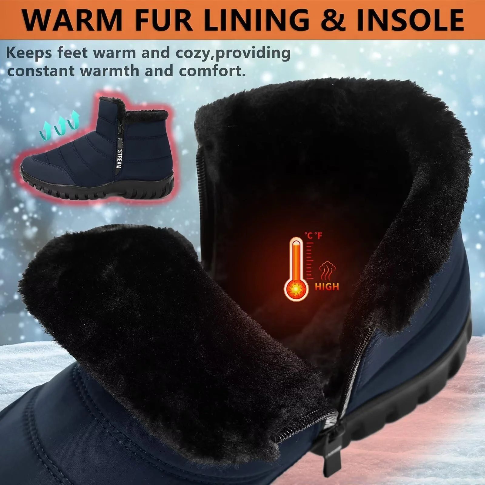 Чоловічі зимові черевики CHDDHX утеплені, фото №2