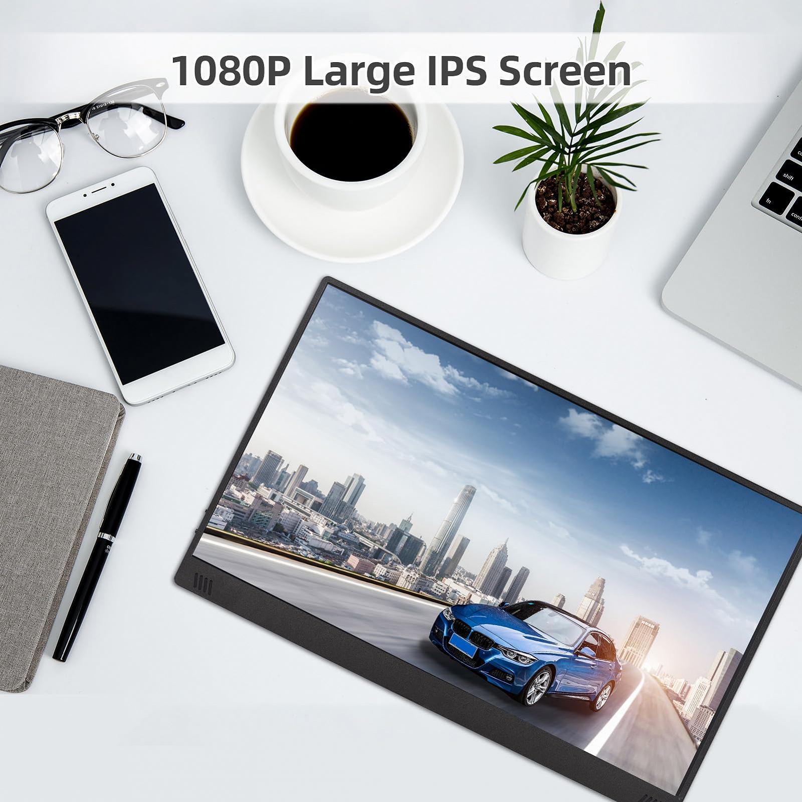 Портативный монитор SYNCO 15.6 дюймов 1080P IPS экран с встроенными динамиками и смарт-чехлом, фото №4