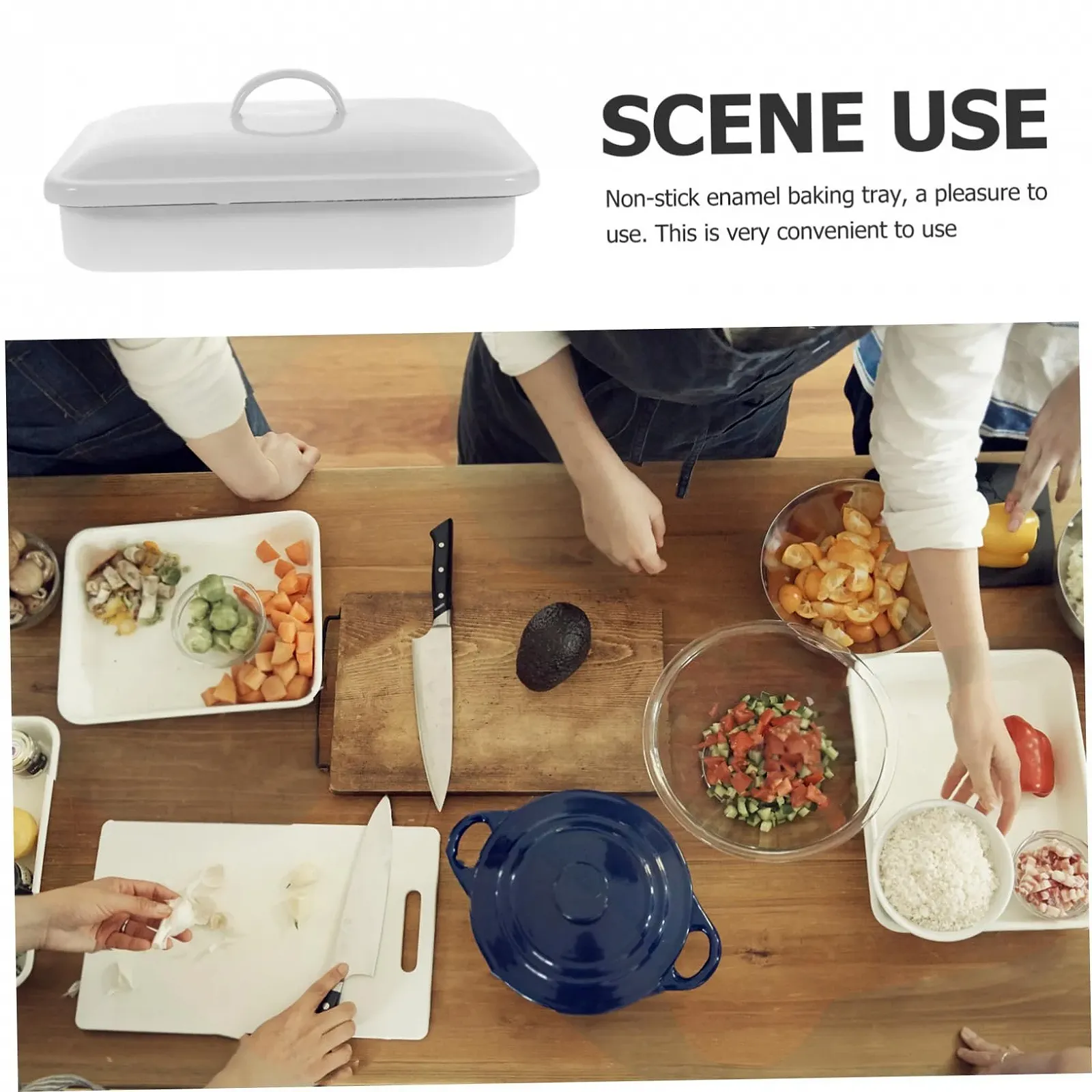 Форма для запікання Garneck емальована жаростійка зносостійка прямокутна, фото №9 Форма для запікання Garneck емальована жаростійка зносостійка прямокутна, фото №9