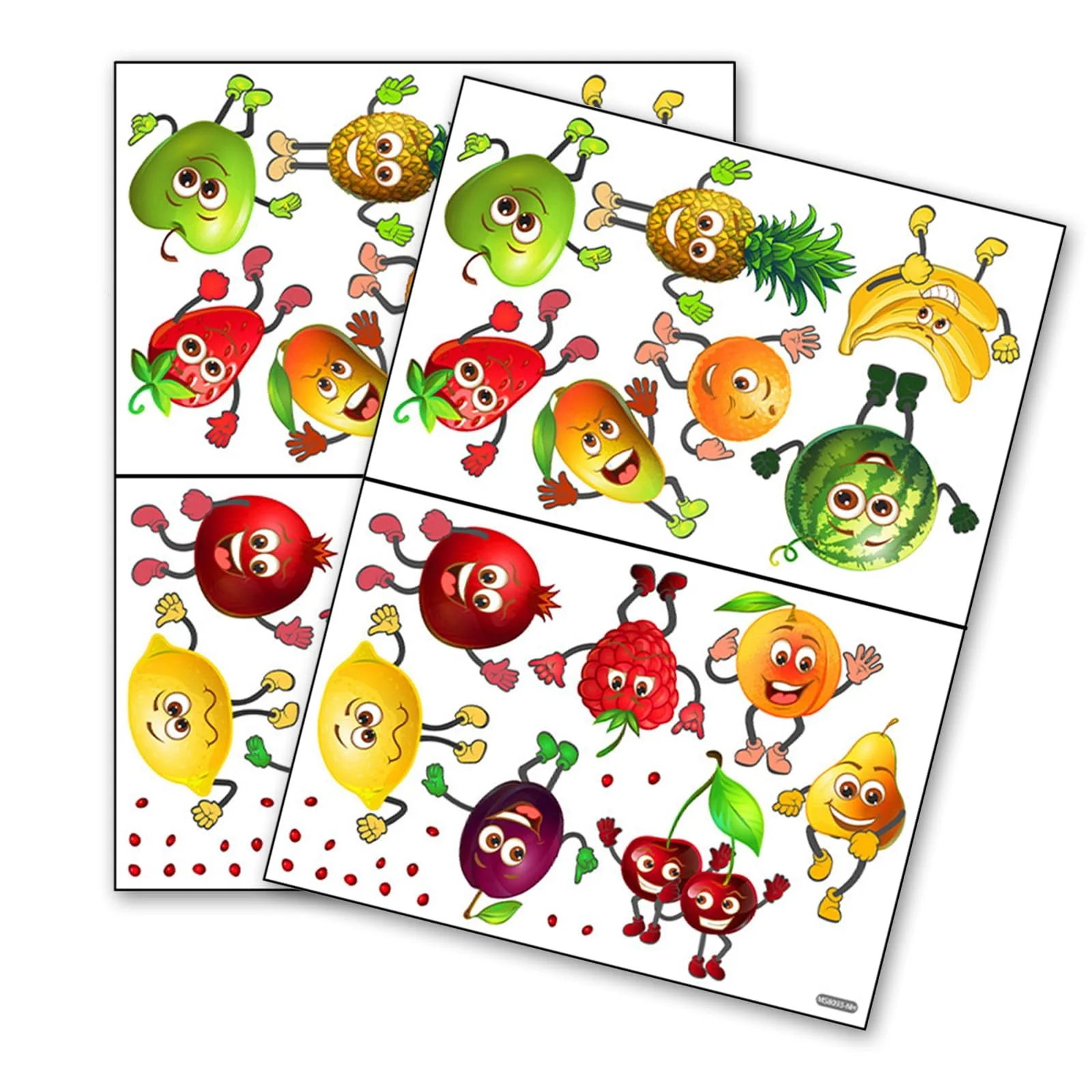 Наклейки на стіну Кухонні Овочі та фрукти ПВХ Набір 2 шт. 30 x 45 см, фото №1