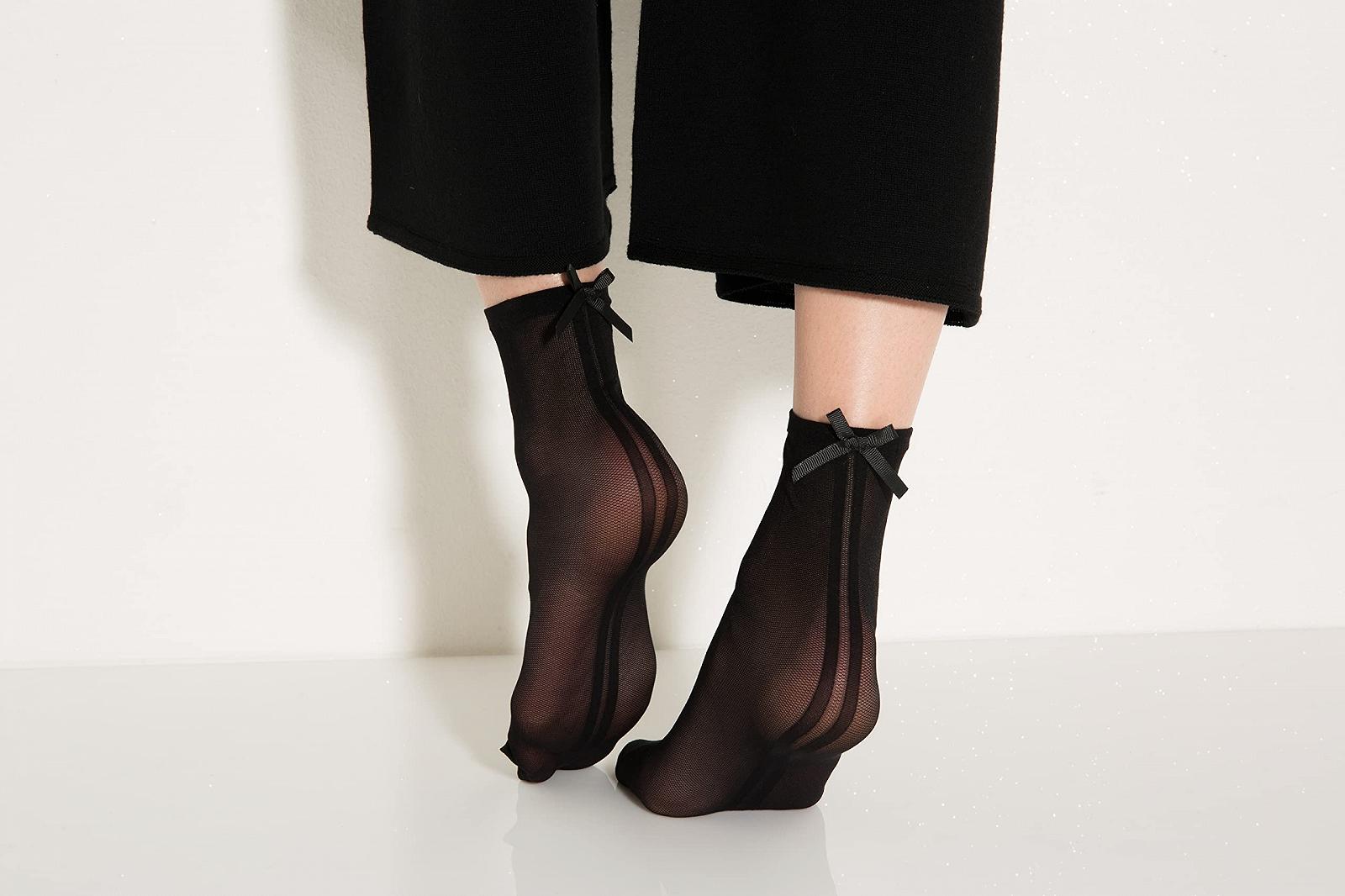 Носки Gi&Gi Модные с жемчугом #1347, черный, фото №4