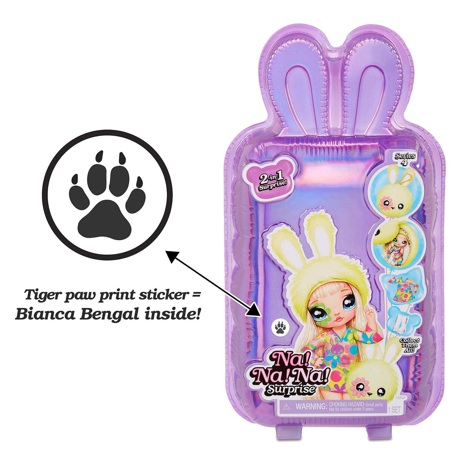 Кукла Na! Na! Na! Surprise Series 4 Bianca Bengal 2-в-1 коллекционная модная кукла и плюшевый кошелек, фото №2