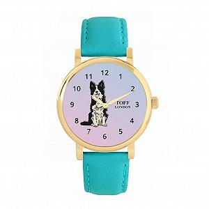 Часы Toff London Border Collie Черный и белый - Фото 1