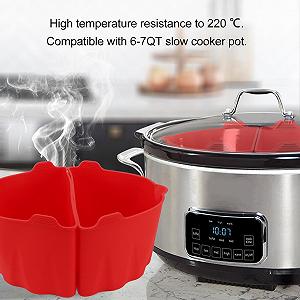 Вставки силиконовые 7 до 8 QT медленные плиты красный synthetic.ua - Фото 1
