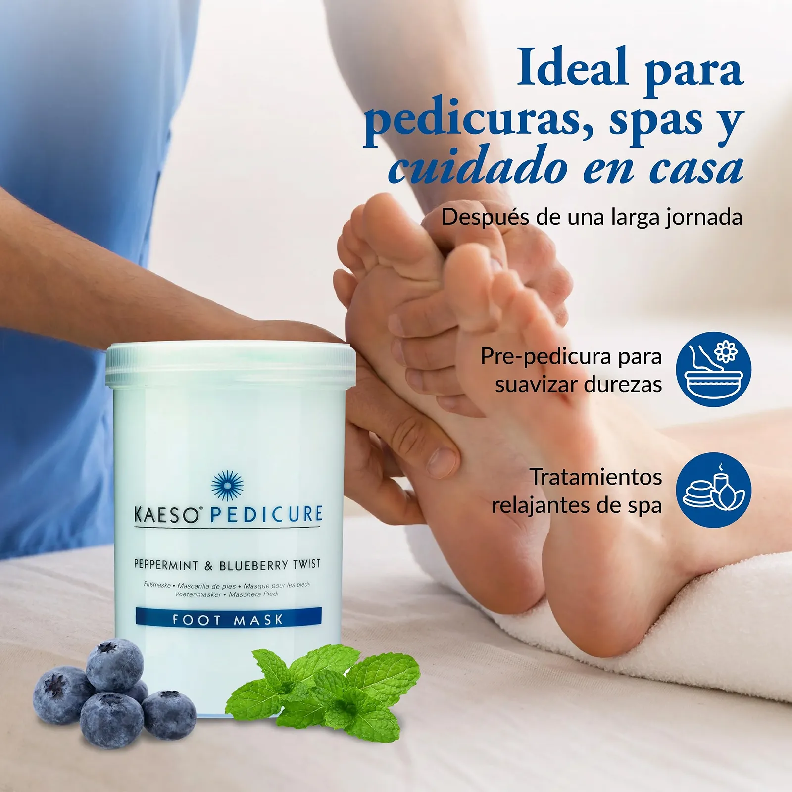 Маска для ніг Kaeso Peppermint and Blueberry Twist 1200 мл, фото №5