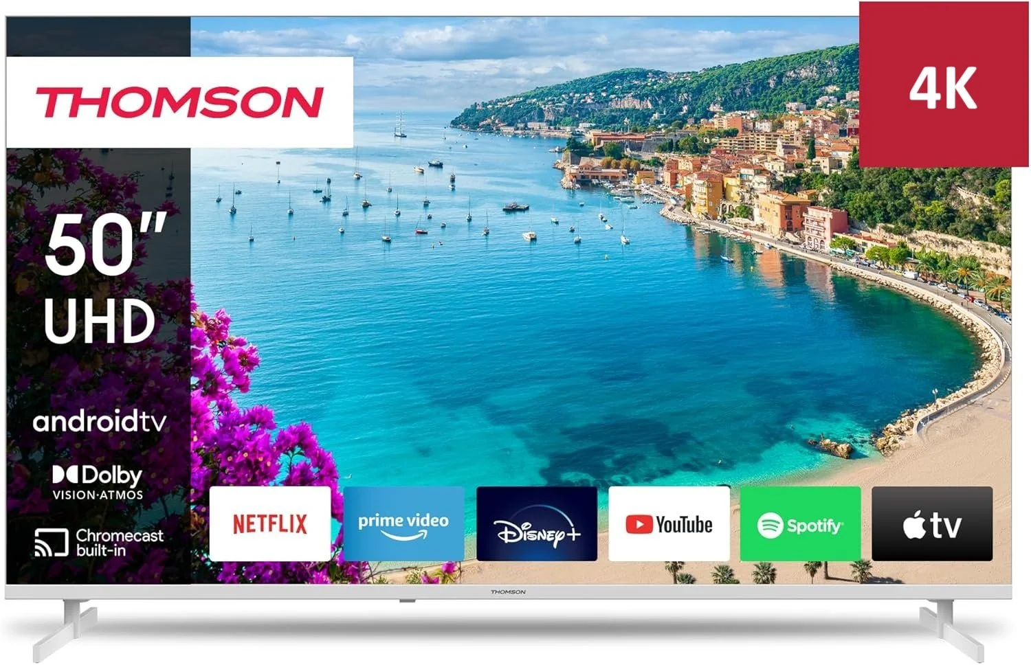 Телевізор 50" Thomson 50UA5S13W / 4K / 60 Гц / LCD / Smart TV / Wi-Fi / Bluetooth / T2, фото №1