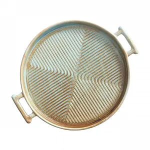 Форма для запікання вінтажна керамічна з подвійними ручками кругла - Фото 1