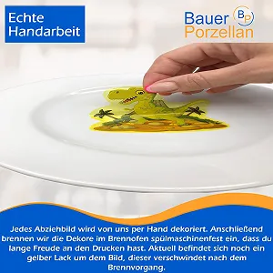 Детская Тарелка для каши Doriantrade с мотивами животных, фарфоровая synthetic.ua - Фото 1