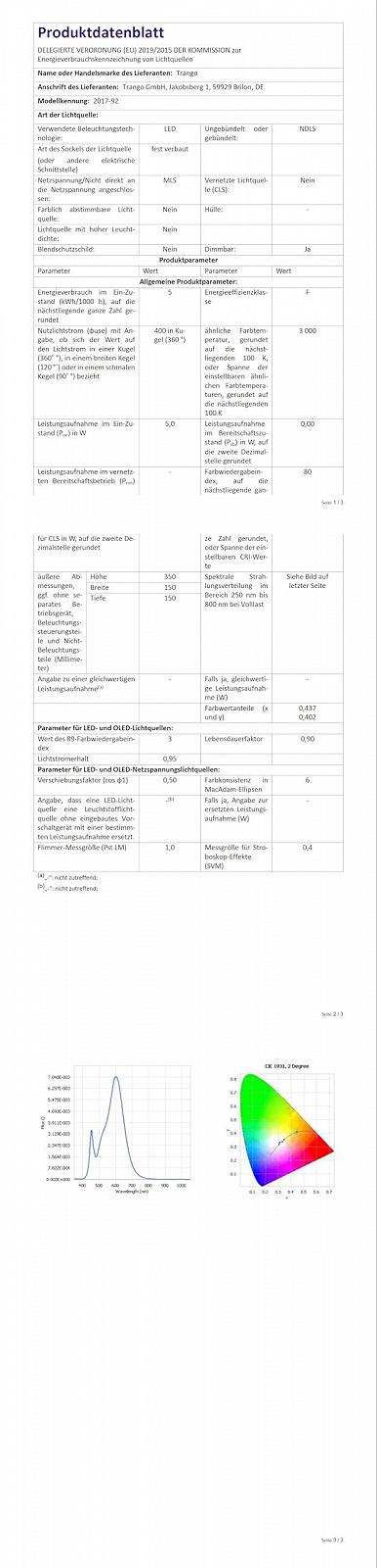 Настольная лампа Trango Miami 2017-92 LED матовый никель сатинированное стекло 5 Вт 3000 K теплый белый, фото №7