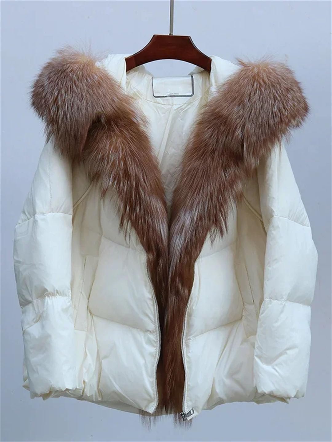 Жіноче зимове пальто Ownwfeat з хутряним коміром, тепле, з капюшоном, пуховик, фото №4 Жіноче зимове пальто Ownwfeat з хутряним коміром, тепле, з капюшоном, пуховик, фото №4