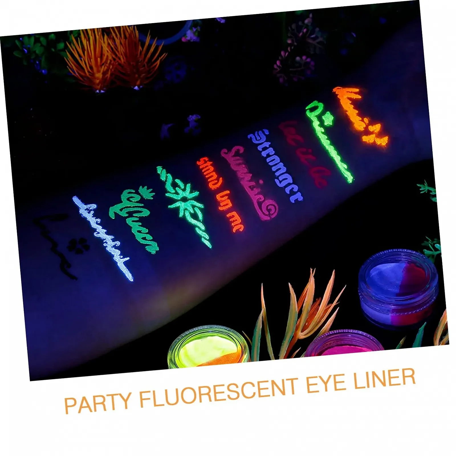 Набор Healvian Флуоресцентный Долговечный Стильный Гель-ЭлектроПодводка Крем-Подводка для глаз Портативный Набор теней для век Вечеринка, фото №5