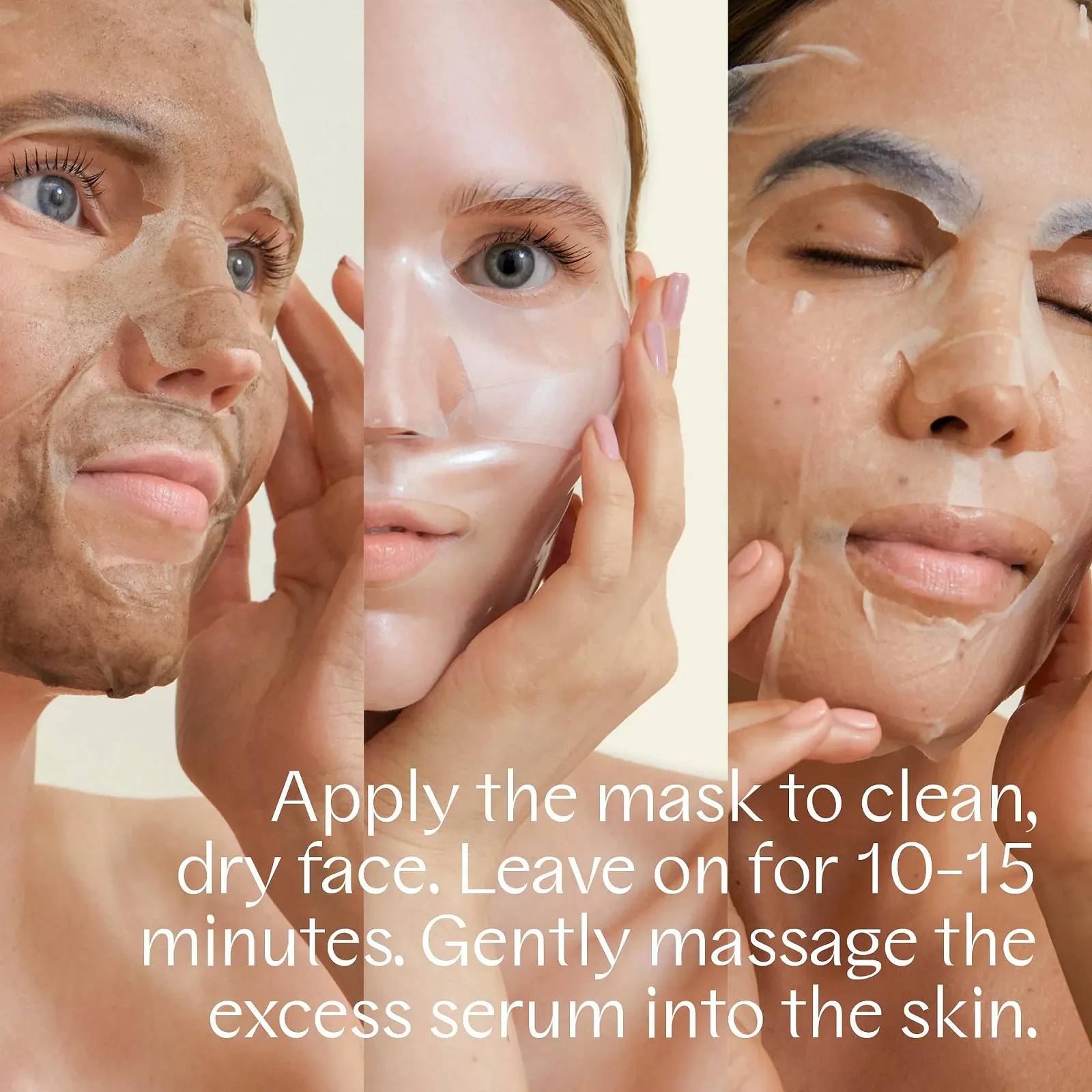 Тканинна Маска Nobe Trio - Набір з 3 Масок для Обличчя Балансуюча, Зміцнююча, Зволожуюча, фото №3